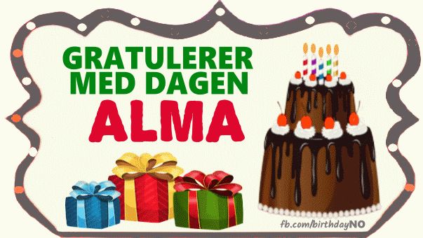 Gratulerer Med Dagen ALMA 