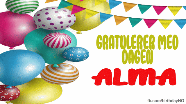 Gratulerer Med Dagen ALMA 