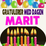 Gratulerer Med Dagen Marit
