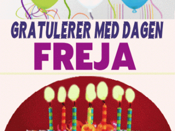 Gratulerer Med Dagen FREJA