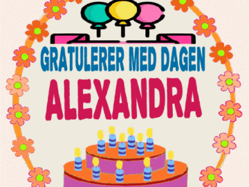 Gratulerer Med Dagen Alexandra