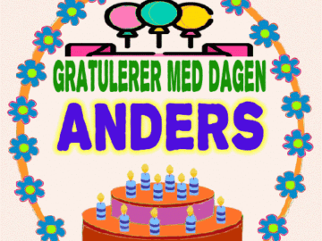Gratulerer Med Dagen Anders