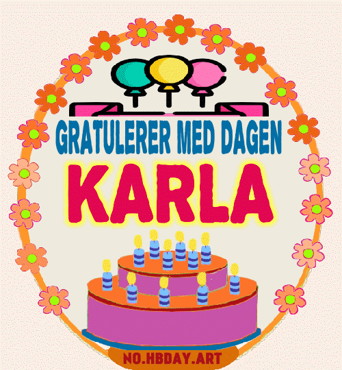 Gratulerer Med Dagen Karla