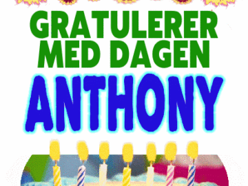 Gratulerer Med Dagen Anthony