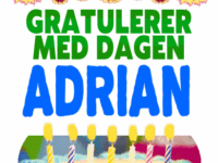 Gratulerer Med Dagen Adrian
