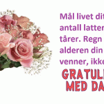 bursdagskort med blomster